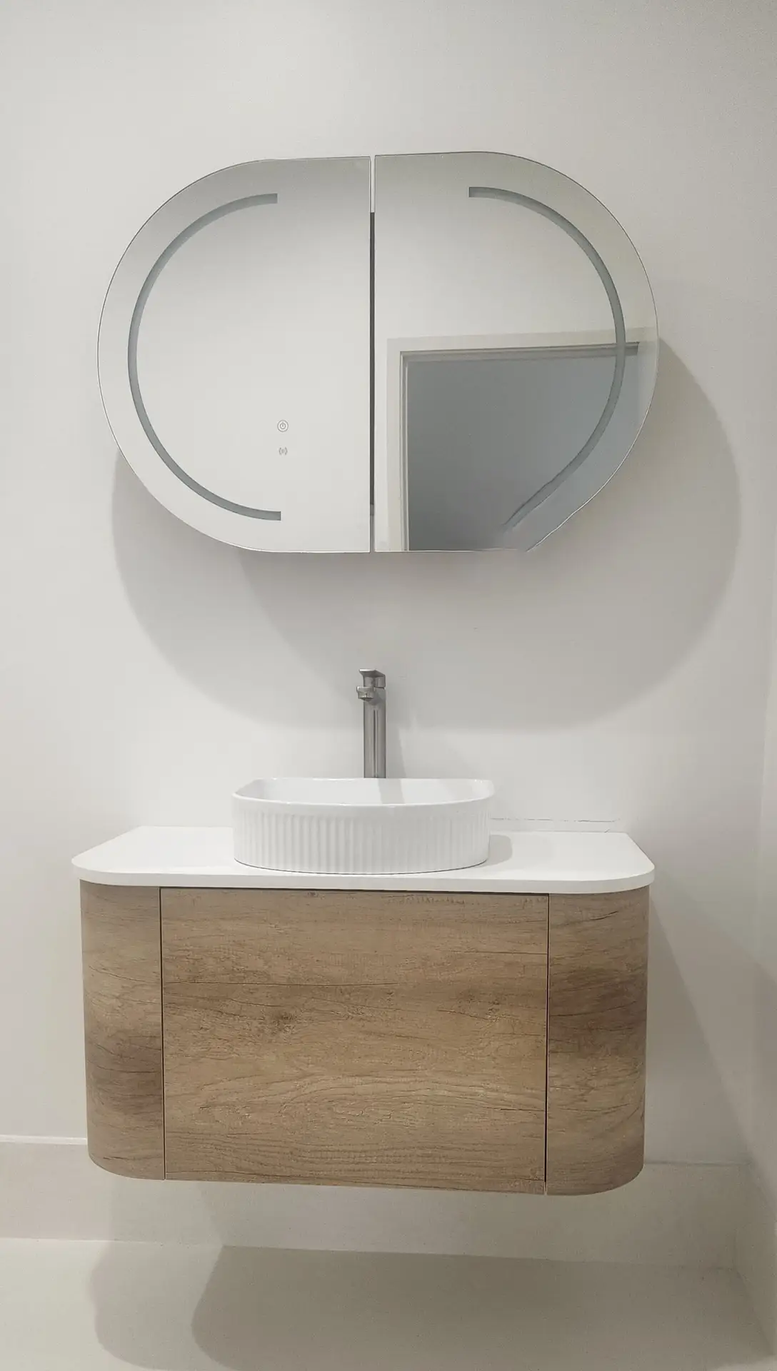 Professional Floating Vanity Installation With Vessel Basin And Chrome Mixer Tap By Page Tradie Plumber