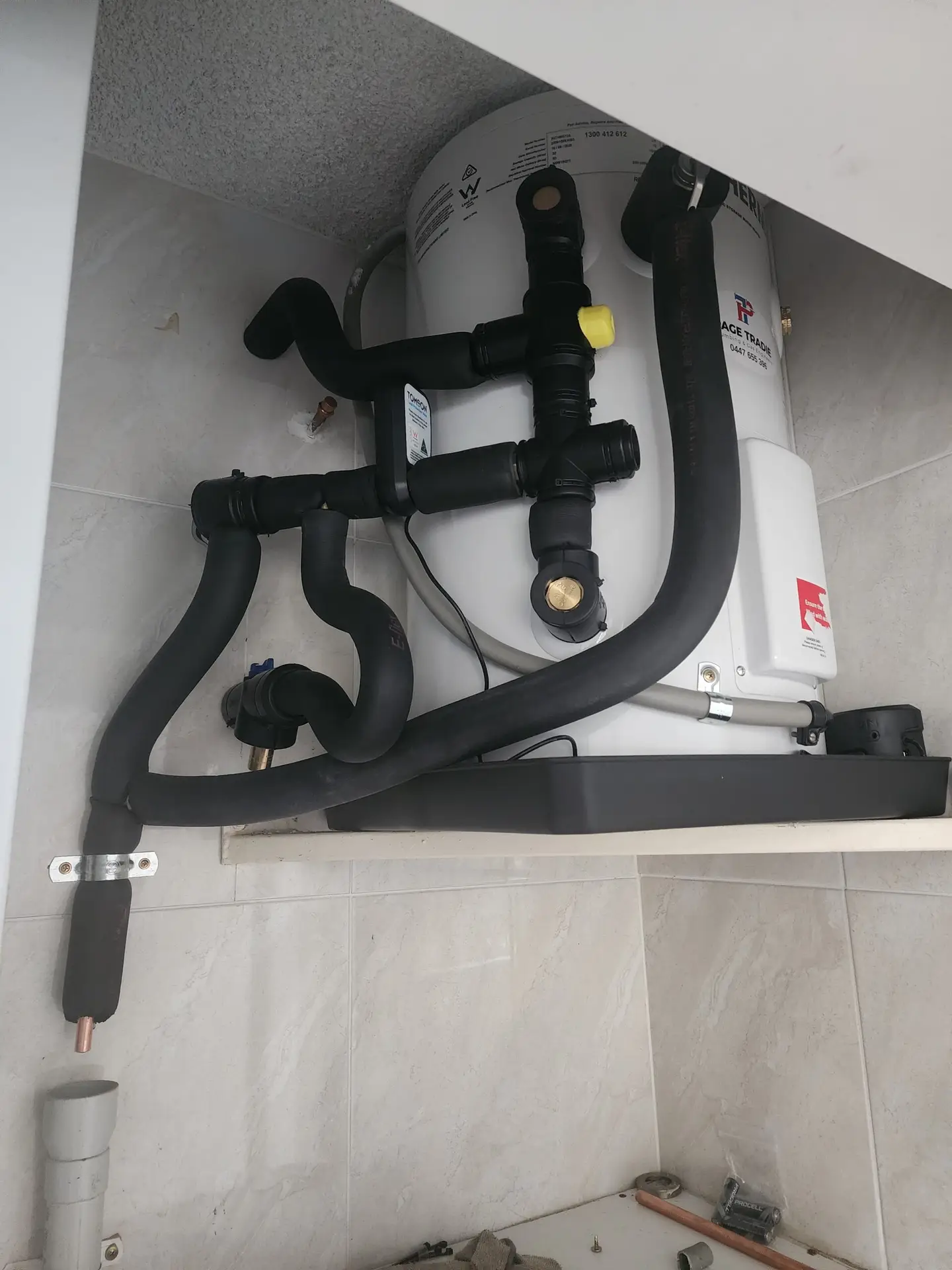 Professional Hot Water System Pipework Installation Showing Valves And Plumbing Connections By Page Tradie Licensed Plumbers
